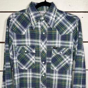 Vintage Wrangler Pearl Snap Flannel Shirt 1970’s size small